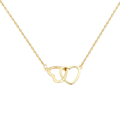 Wholesale Jewelry Simple Style Heart 304 Stainless Steel 18K Gold Plated Plating Necklace