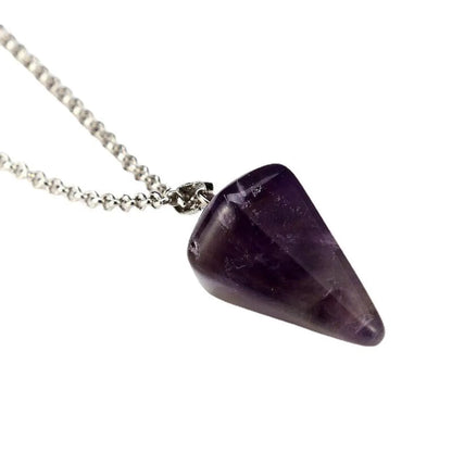 Fashion Hexagonal Cone Natural Stone Pendant Necklace 1 Piece