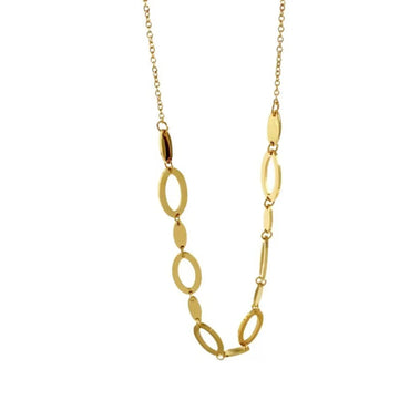 Fashion Hollow Oval Chain Stainless Steel Necklace