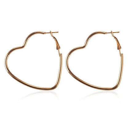 Fashion Hollow Peach Heart Love Earrings