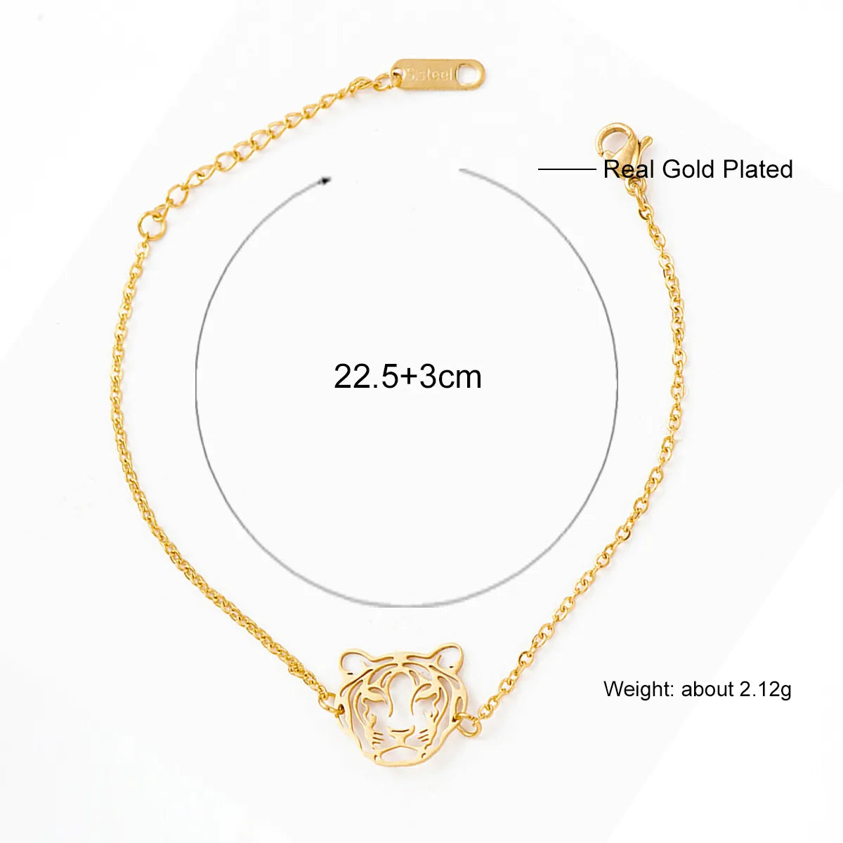 Wholesale Jewelry Fashion Animal 304 Stainless Steel 18K Gold Plated Plating Pendant Necklace