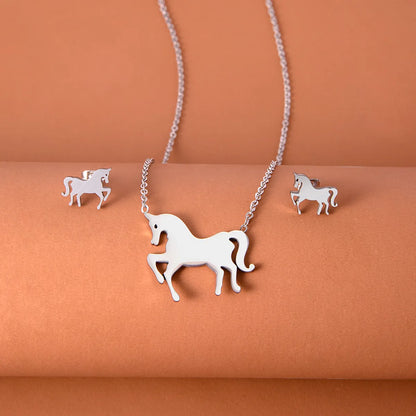 Fashion Horse Stainless Steel Plating Jewelry Set 1 Set