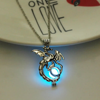 Fashion Hot-Selling Fluorescent Dragon Diy Domineering Pendant Necklace Wholesale