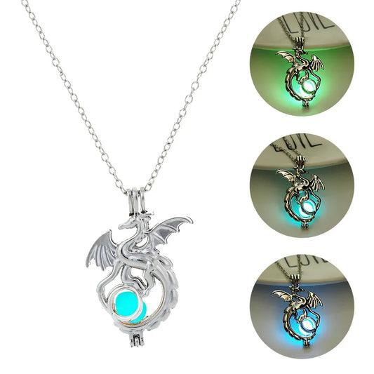 Fashion Hot-Selling Fluorescent Dragon Diy Domineering Pendant Necklace Wholesale