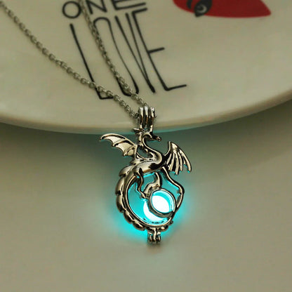 Fashion Hot-Selling Fluorescent Dragon Diy Domineering Pendant Necklace Wholesale