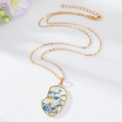 Fashion Human Face Alloy Epoxy Pendant Necklace 1 Piece