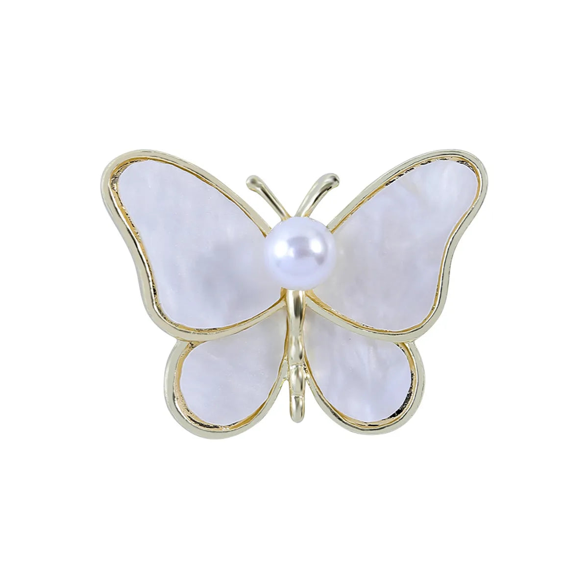 Fashion Insect Butterfly Alloy Metal Spray Paint Enamel Artificial Pearls Rhinestones Unisex Brooches Collar Pin