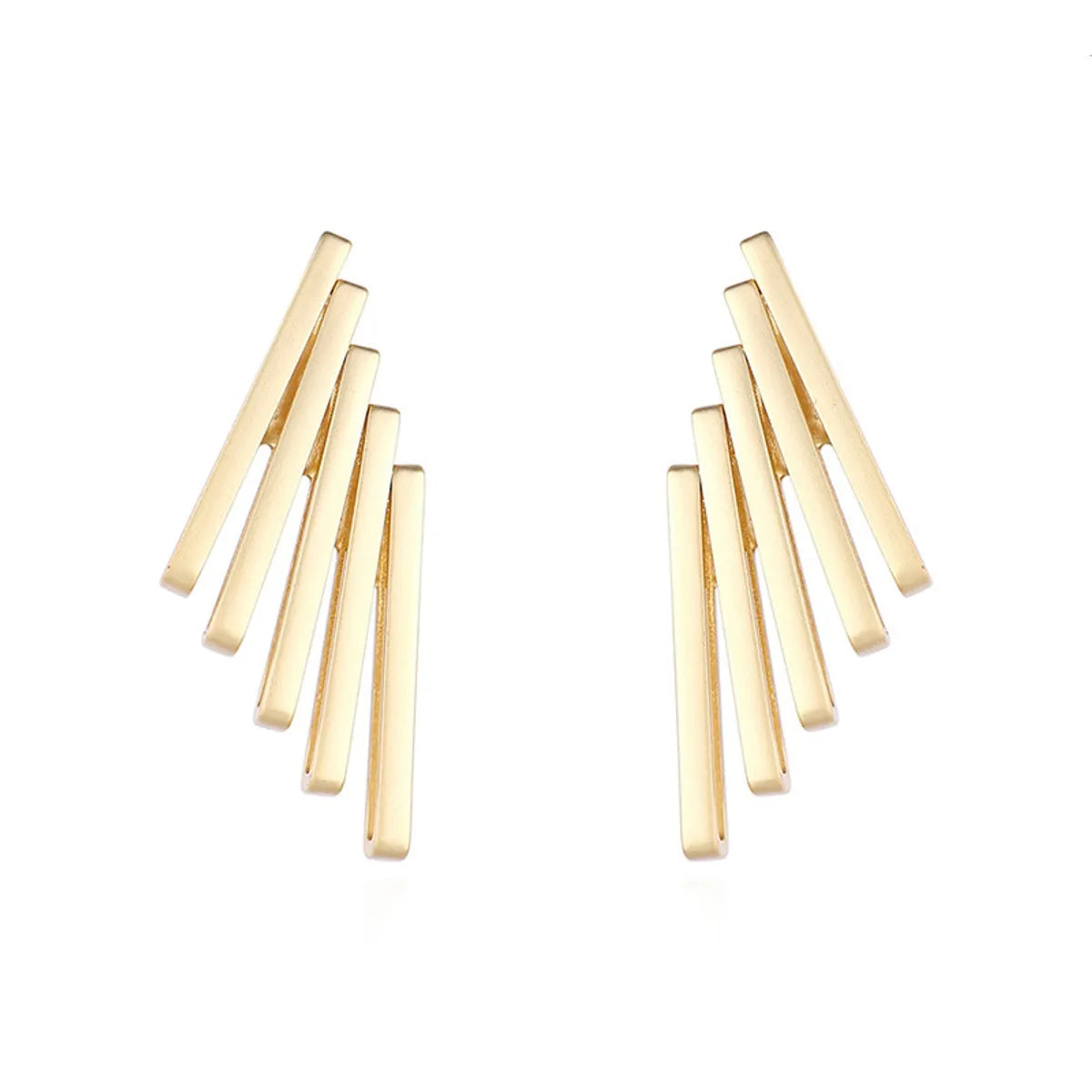 Fashion Waves Plating Alloy No Inlaid Earrings Ear Studs