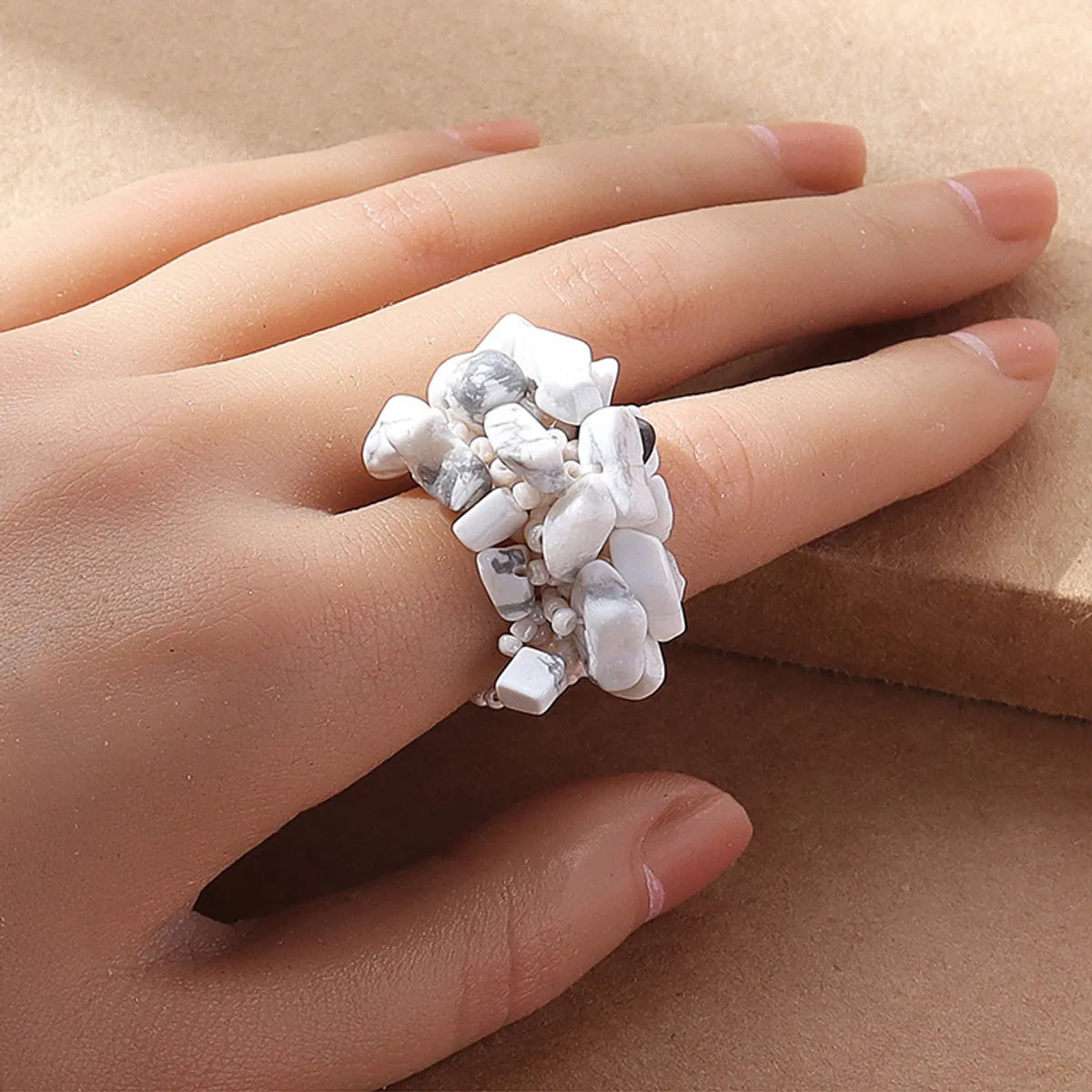 Fashion Irregular Natural Stone Rings 1 Piece