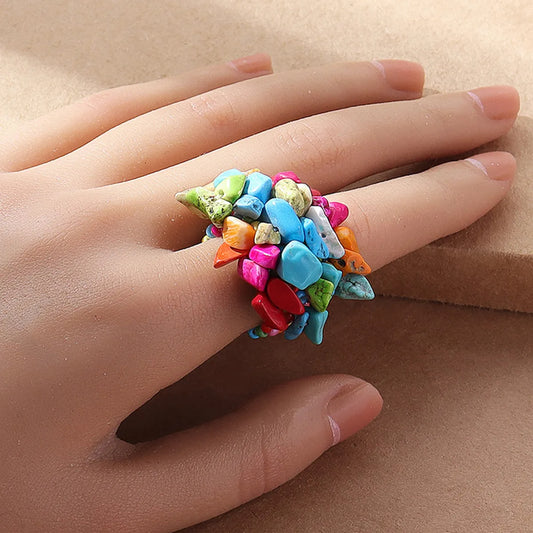 Fashion Irregular Natural Stone Rings 1 Piece