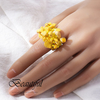 Fashion Irregular Natural Stone Rings 1 Piece