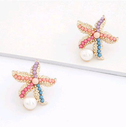 Fashion Jewelry Korean Fashion Starfish Stud Earrings