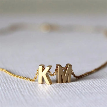 Fashion Jewelry Simple Heart-shaped Letter Women's Gold-plated Necklace Clavicle Chain Wholesale