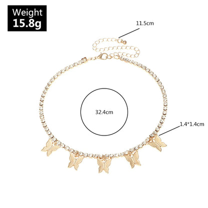 Fashion Jewelry Super Fairy Clavicle Chain Necklace Simple Single-layer Diamond Necklace Wholesale Gooddiy