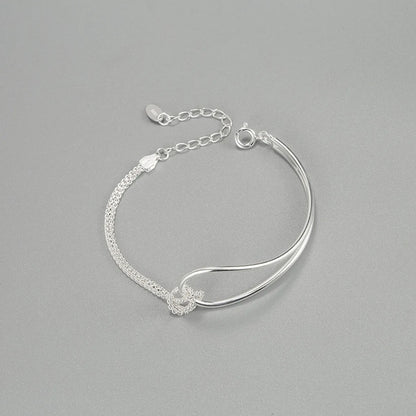 Fashion Knot Silver Bracelets 1 Piece