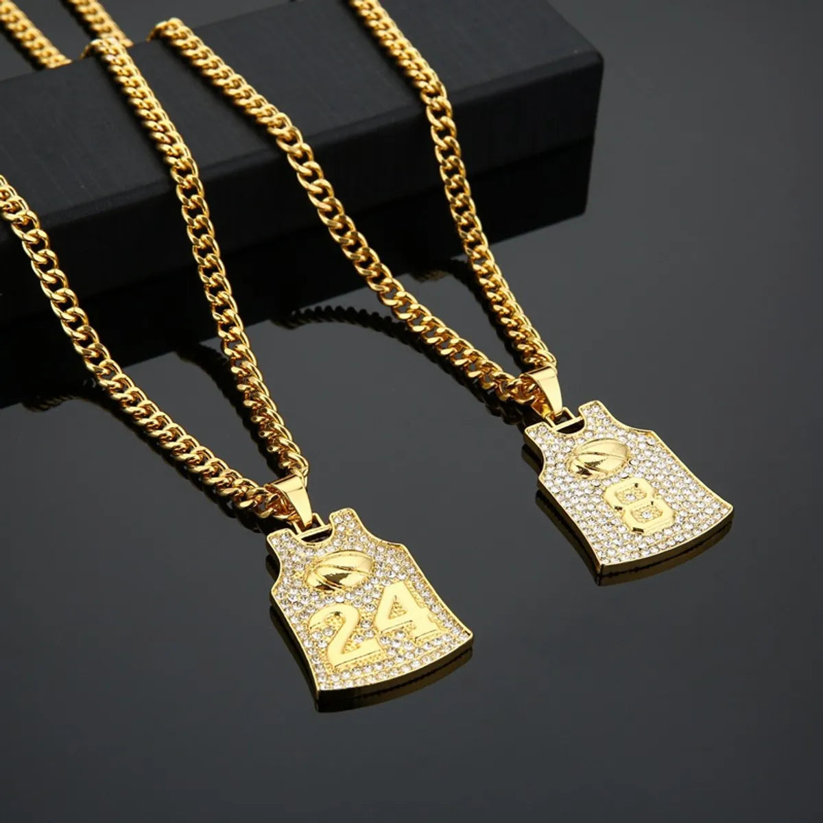 Fashion Kobe Bryant Star Jersey Number 24 Alloy Necklace