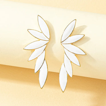 Fashion Leaf Alloy Plating Ear Studs