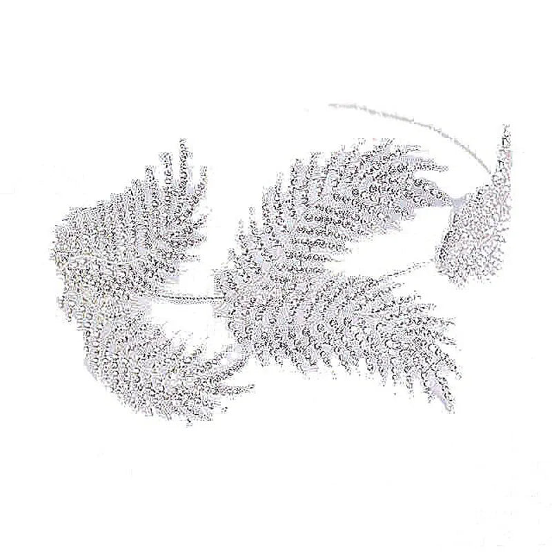 Fashion Leaf Alloy Plating Rhinestones Hair Clip 1 Piece