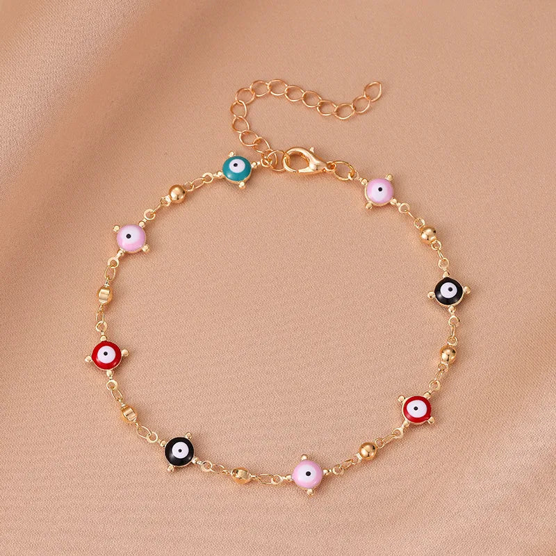 Fashion Leaf Eye Flower Alloy Plating Rhinestones Unisex Bracelets