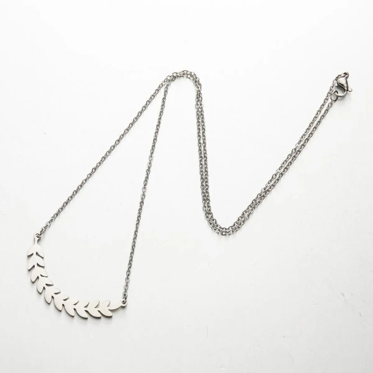 Fashion Leaf Stainless Steel Plating Necklace 1 Piece