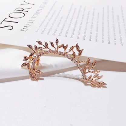 Fashion Leaf-Studded Ear Cuff New Clip Earrings Nhdp148443