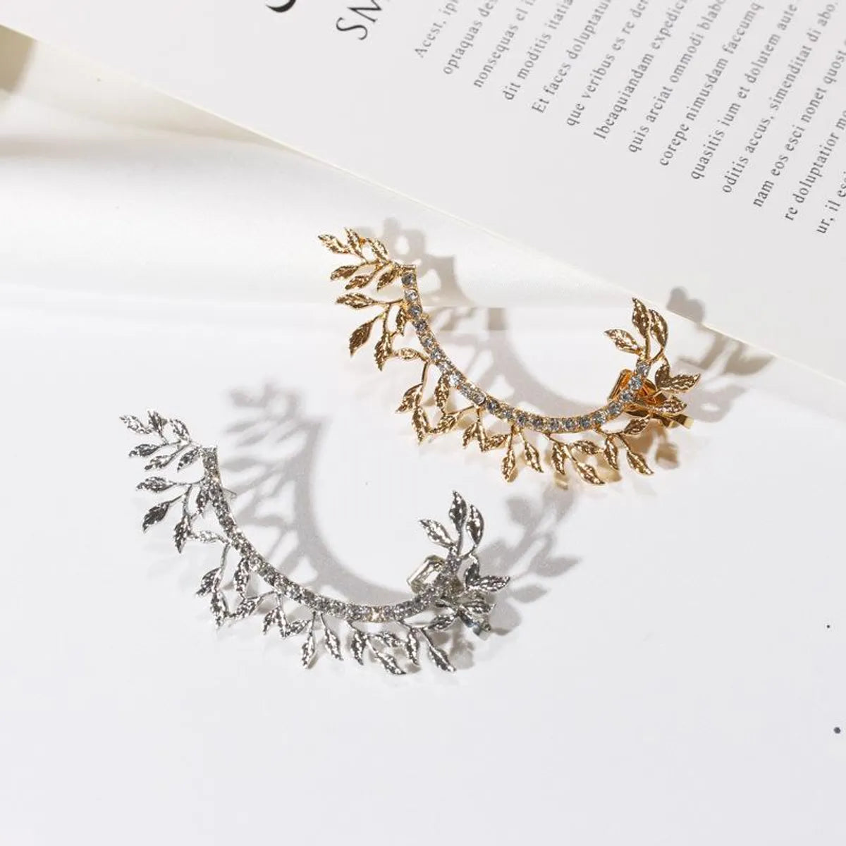 Fashion Leaf-Studded Ear Cuff New Clip Earrings Nhdp148443