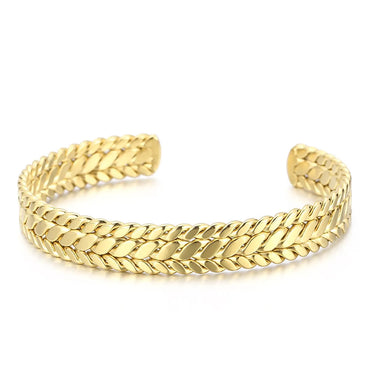 Fashion Leaf Titanium Steel Bracelets Plating Stainless Steel Bracelets