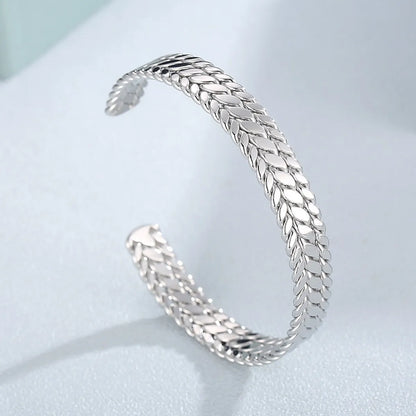 Fashion Leaf Titanium Steel Bracelets Plating Stainless Steel Bracelets