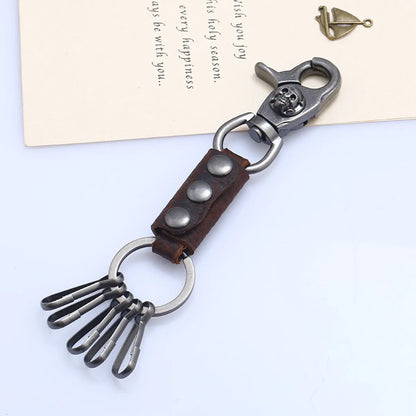 Fashion Leather  Key Chain  (Black)  Nhpk1163-Black