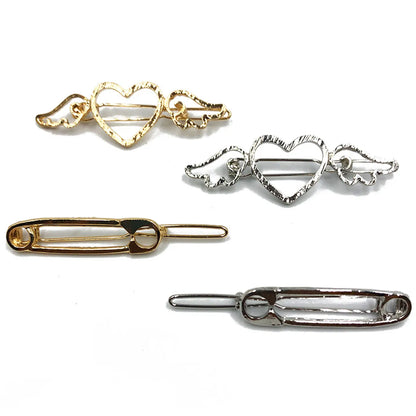 Fashion Leaves Heart Shape Metal Plating Hair Clip 1 Piece