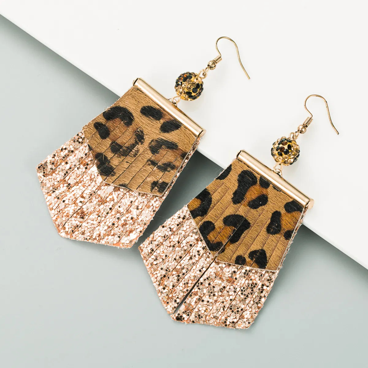 Fashion Leopard Print Long Leather Earrings