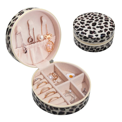 Fashion Leopard Pvc Chain Jewelry Boxes 1 Piece