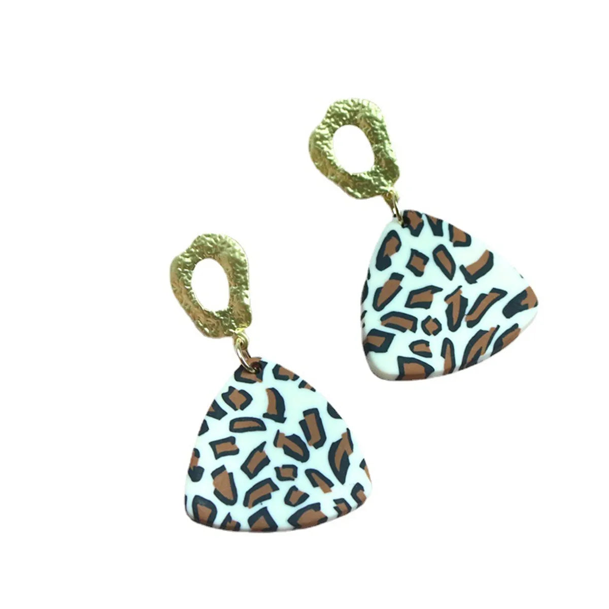 Fashion Leopard Soft Clay Patchwork Women's Drop Earrings 1 Pair