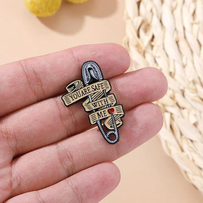 Fashion Letter Alloy Asymmetrical Plating Unisex Brooches