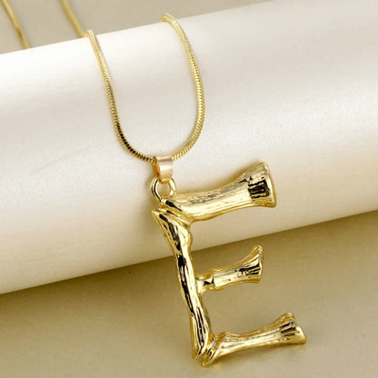 Fashion Letter Alloy Plating Women'S Pendant Necklace