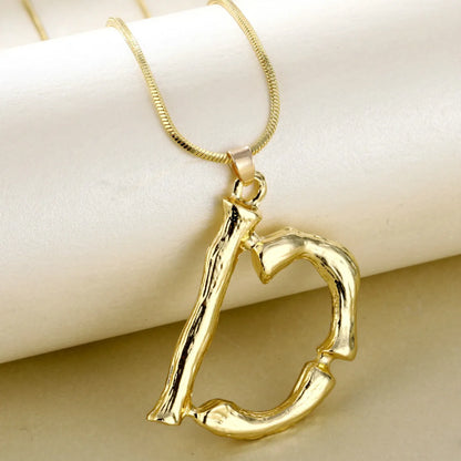 Fashion Letter Alloy Plating Women'S Pendant Necklace