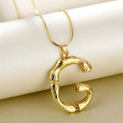 Fashion Letter Alloy Plating Women'S Pendant Necklace