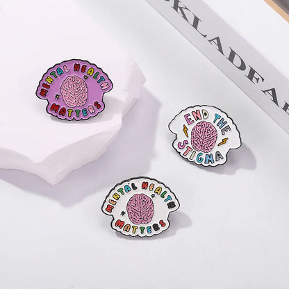 Fashion Letter Alloy Stoving Varnish Unisex Brooches