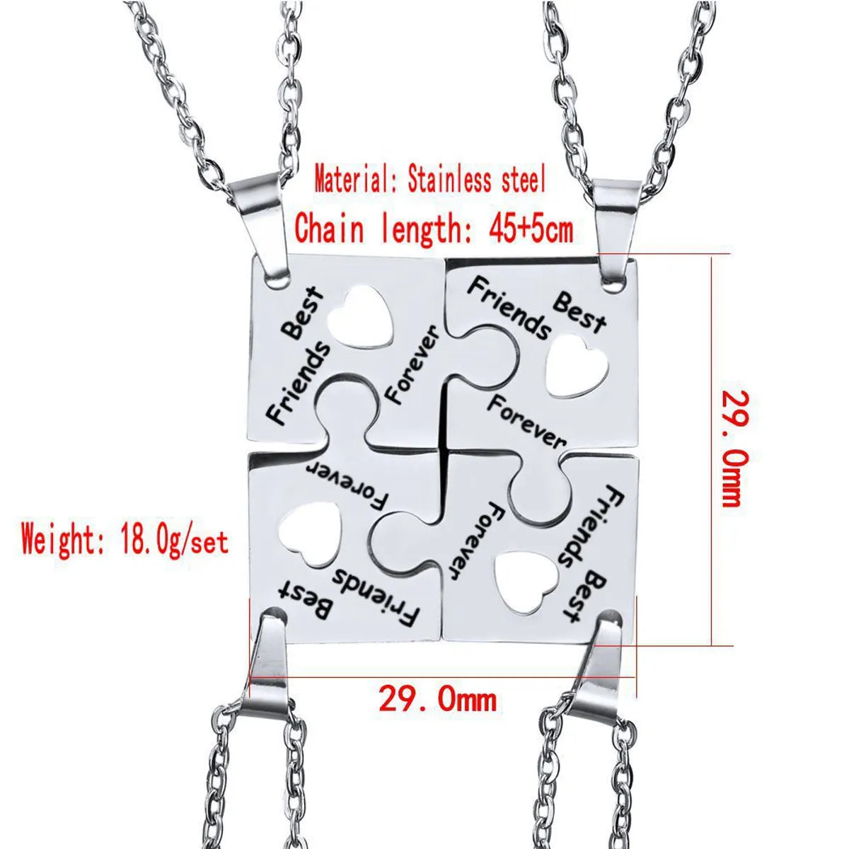 Wholesale Jewelry Elegant Princess Cute Letter Jigsaw Splicing 304 Stainless Steel Plating