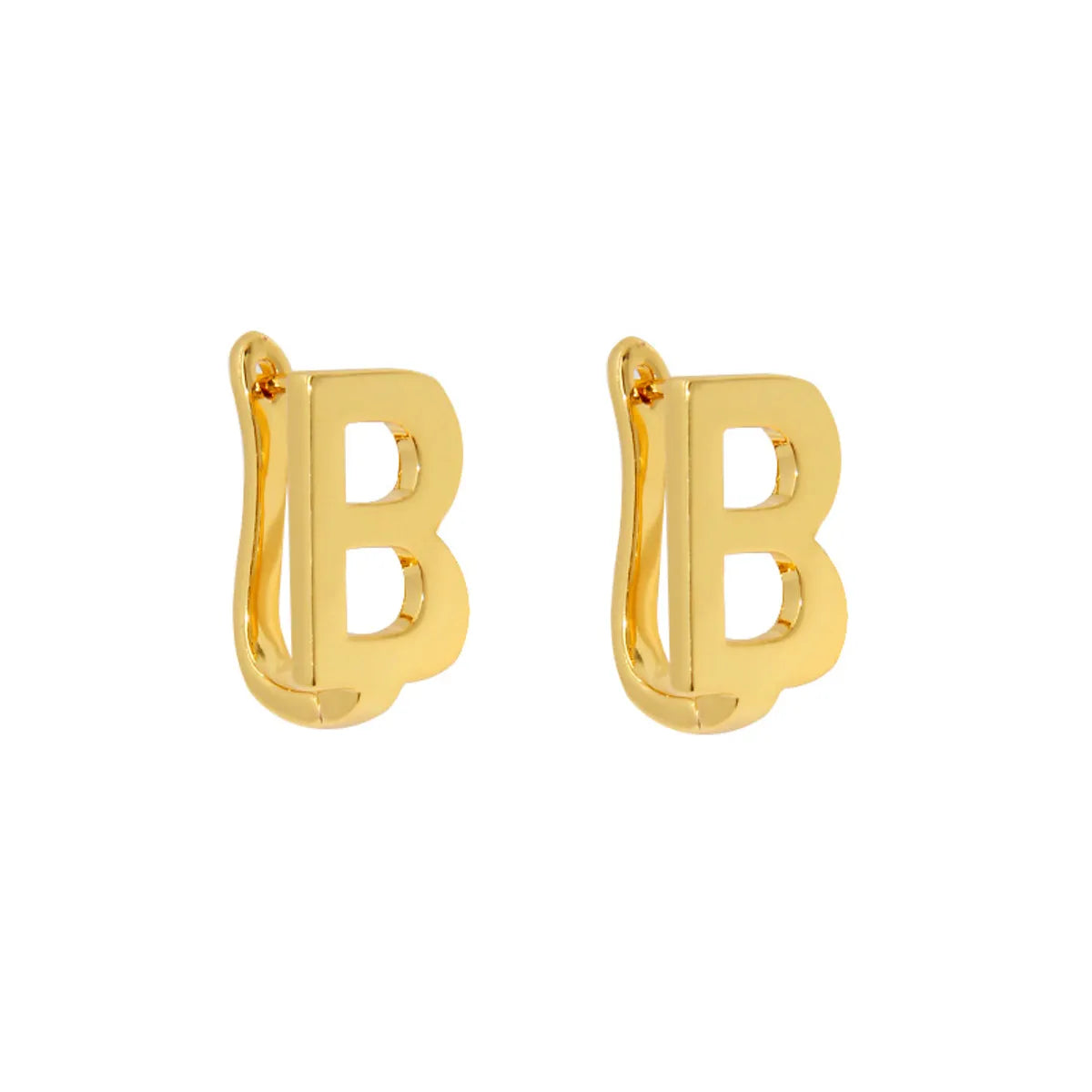 Fashion Letter Copper Earrings Plating Copper Earrings