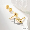 Fashion Letter Crown Dragonfly Stainless Steel Plating Ear Studs 1 Pair