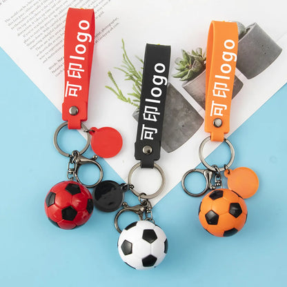 Fashion Letter Football Pvc Unisex Bag Pendant Keychain 1 Piece