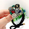 Fashion Letter Heart Shape Smiley Face Imitation Pearl Cloth Rhinestone Hair Clip Hair Tie