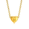 Fashion Letter Heart Shape Stainless Steel Plating Pendant Necklace