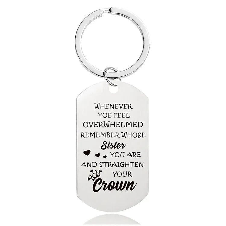 Fashion Letter Metal Printing Keychain 1 Piece