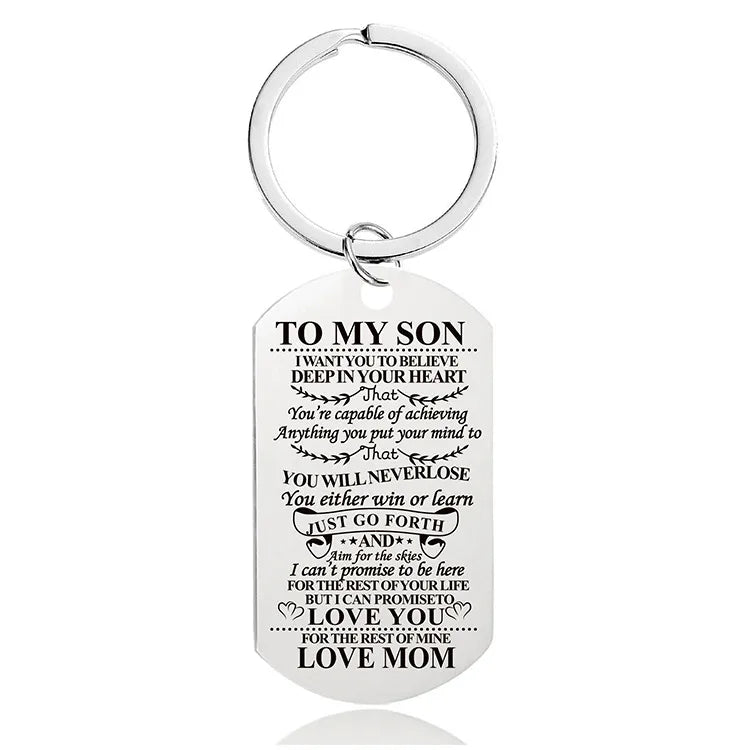 Fashion Letter Metal Printing Keychain 1 Piece