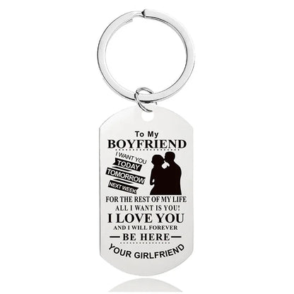 Fashion Letter Metal Printing Keychain 1 Piece