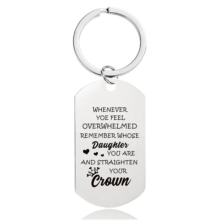 Fashion Letter Metal Printing Keychain 1 Piece