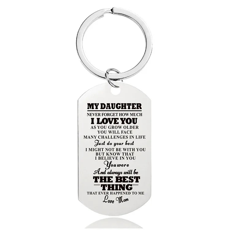 Fashion Letter Metal Printing Keychain 1 Piece