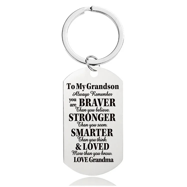 Fashion Letter Metal Printing Keychain 1 Piece